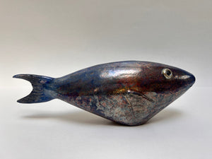 Frederique Delcourt Poisson perroquet bleu et rouge b