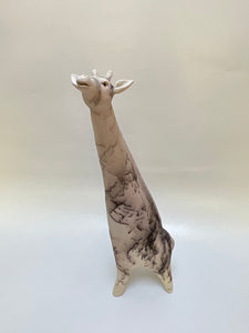 Frédérique Delcourt Girafe raku crin de cheval c