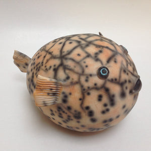 Frédérique Delcourt Poisson globe raku nu orange 2