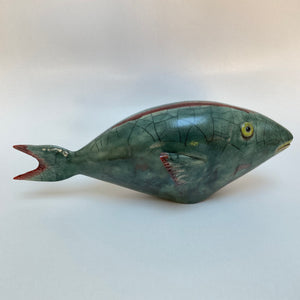 Frédérique Delcourt Poisson perroquet vert et rouge b
